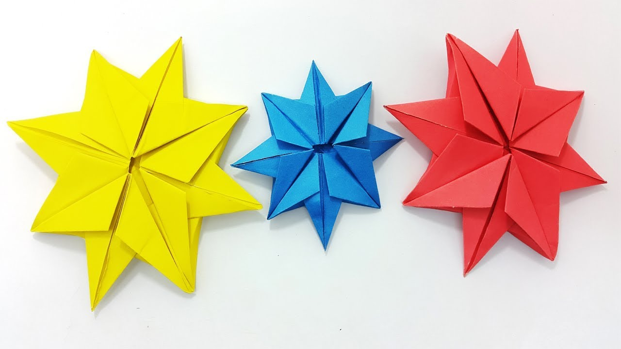 Origami Ornaments Instructions Origami Christmas Star Easy Instructions Christmas Decoration Ideas Origami 8 Pointed Star
