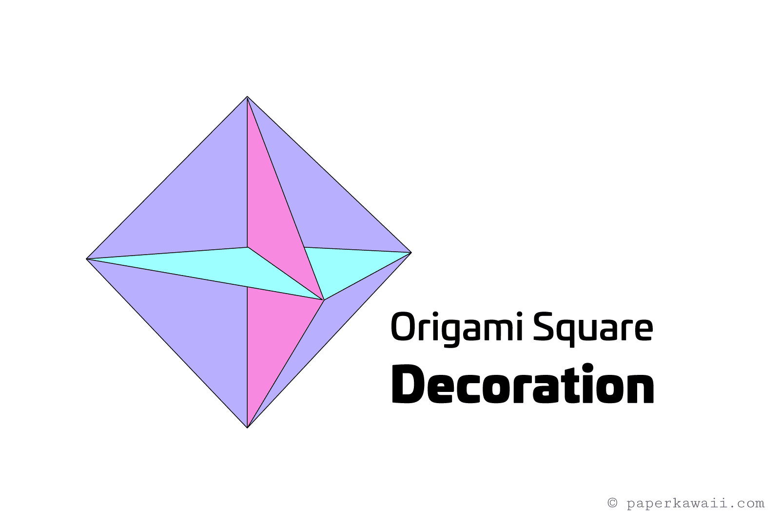 Origami Ornaments Instructions Origami Square Hanging Decoration Tutorial