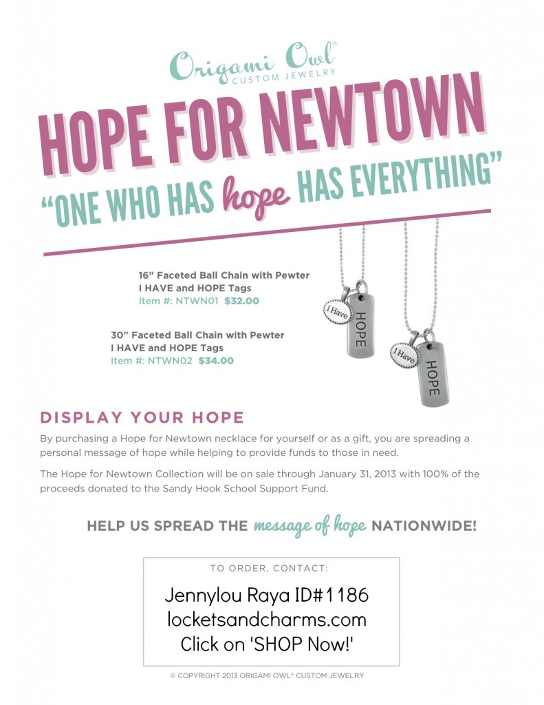 Origami Owl Brochure Only One Week Left For The Newtown Fundraiser With Origami Owl