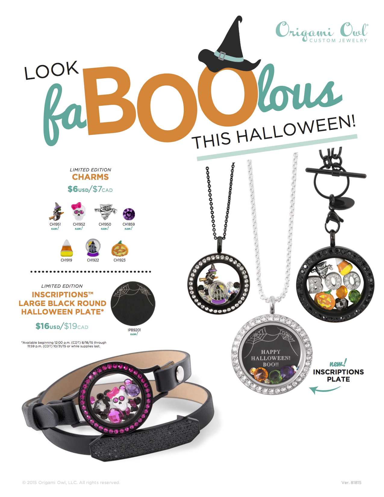 Origami Owl Christmas Charms Origami Owl Halloween 2015 Locket Loaded With Charm