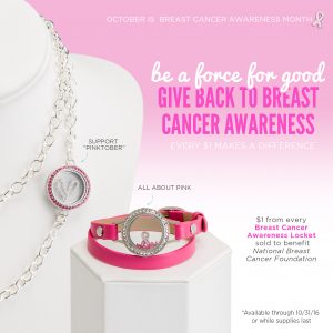 Origami Owl Customer Service Be A Force For Good And Give Back To Breast Cancer Awareness All