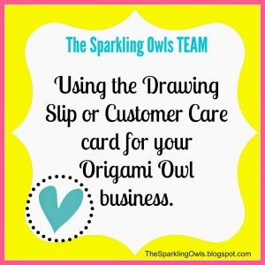 Origami Owl Customer Service The Sparkling Owls Using The Customer Care Card For Your Origami