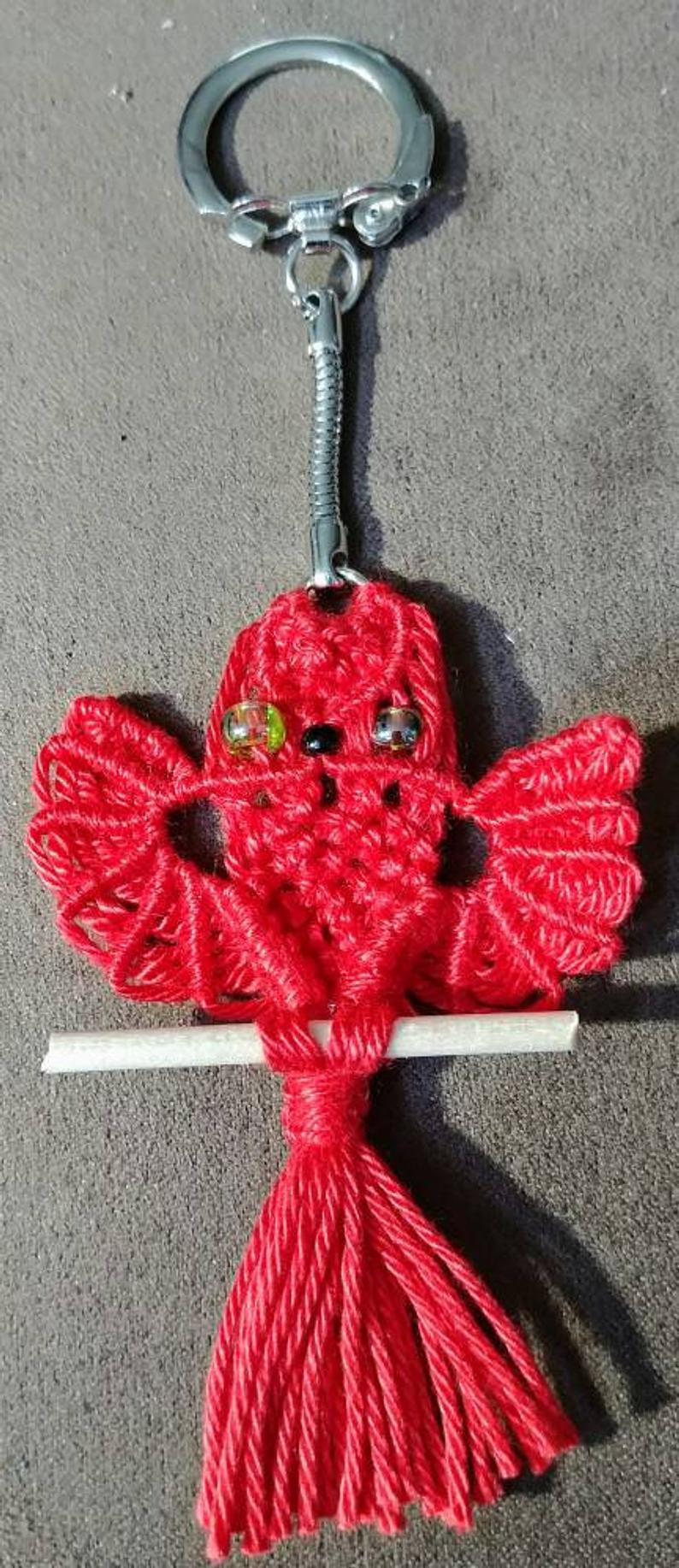 Origami Owl Free Shipping Origami Owl Keychain Macrame Free Shipping Red Owl