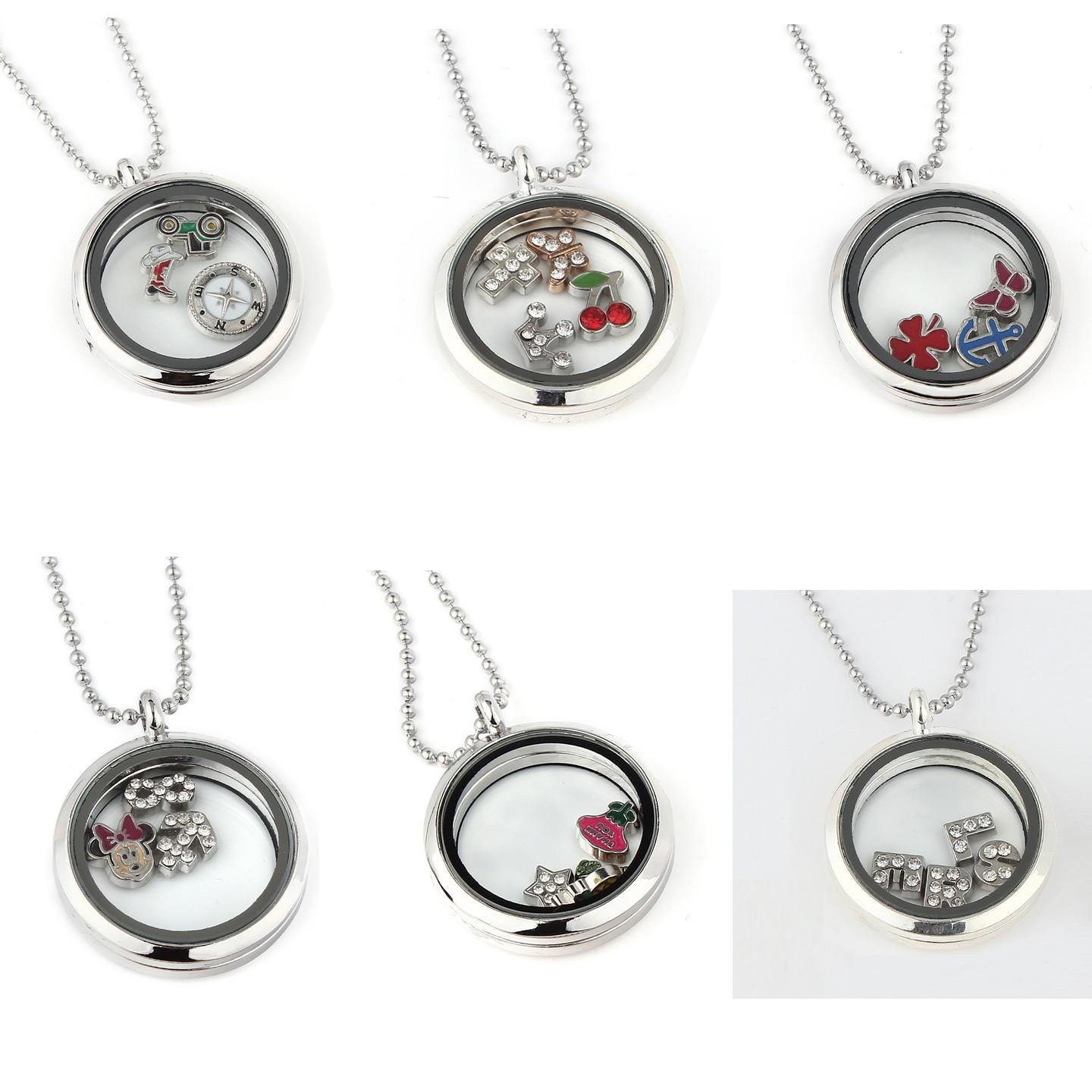 Origami Owl Locket Sizes Wholesale 30mm Round Glass Floating Charms Memory Locket Necklace Origami Owl Jewelry Make Wonderful Gifts Charms For Bracelets Mom Pendant Necklace
