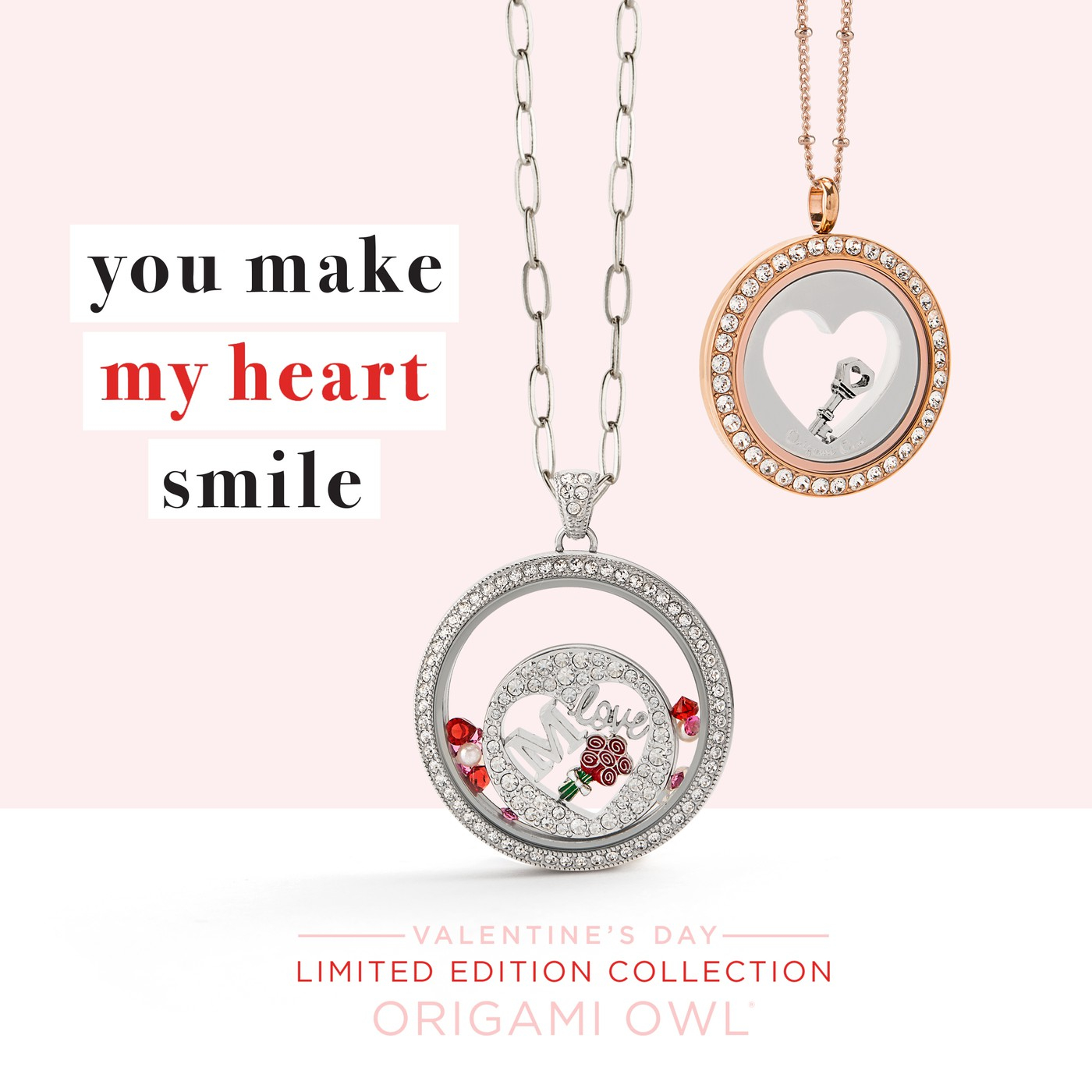 Origami Owl Over The Heart Chain Valentines Collection