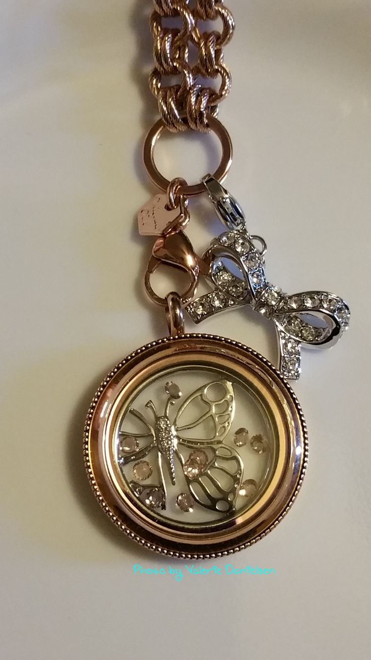 Origami Owl Spring 2015 Spring 2015 Origami Owl Silver Crystal Bow Dangle For Large Rose Gold Twist Living Locket 10pcslot C1393
