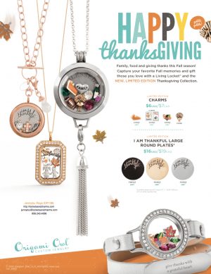 Origami Owl Style Jewelry I Am Thankful For You Turkeys Pie Thanksgiving Origami Owl