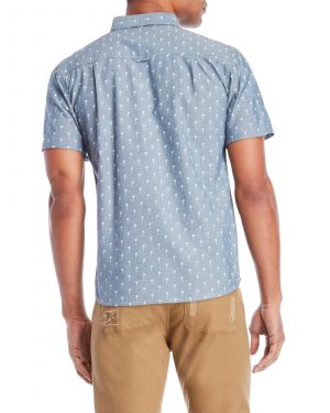 Origami Palm Tree D Struct Blue Origami Palm Tree Shirt For Men
