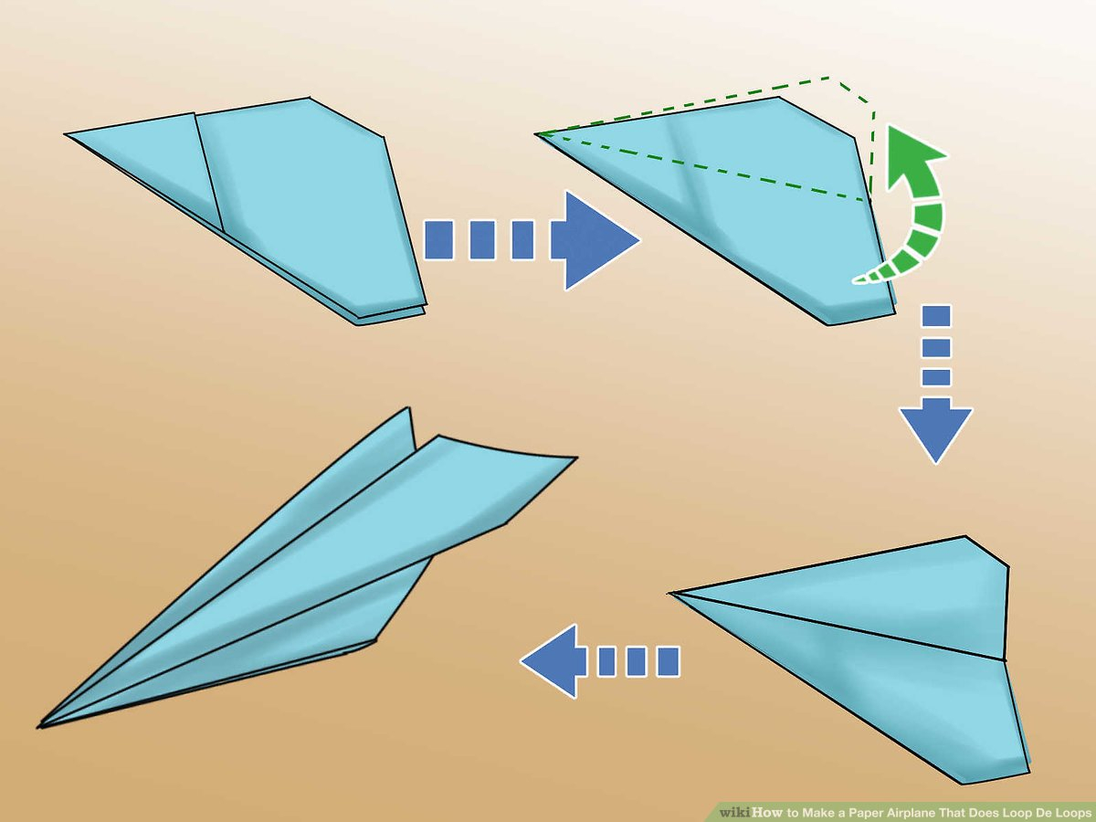Origami Paper Airplanes How To Make A Paper Airplane That Does Loop De Loops 7 Steps