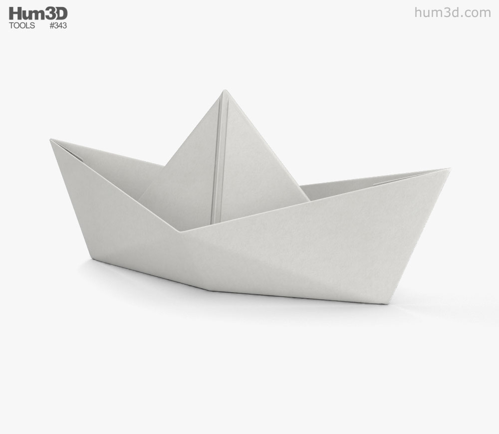 Origami Paper Boat Paper Boat 3d Model