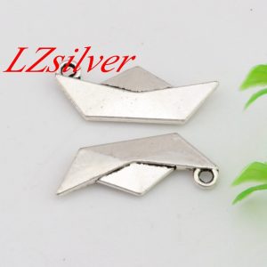 Origami Paper Boat Us 299 Hot Sale 10pcs 10x25mm Antique Silver Zinc Alloy Origami Paper Boat Folding Art Charm Diy Jewelry A 452 In Pendants From Jewelry