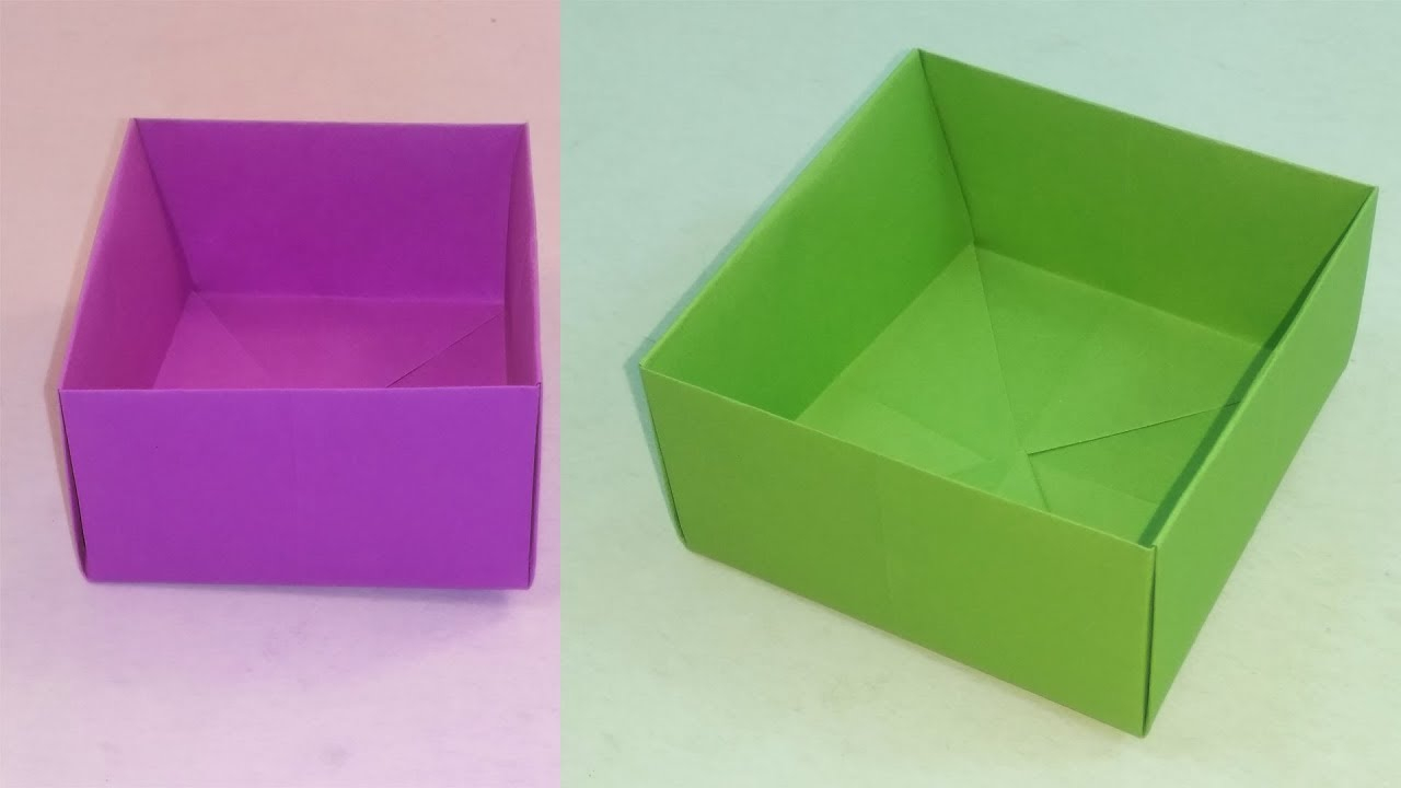 Origami Paper Box How To Make A Paper Gift Box Origami Paper Box Diy Gift Box Simple Paper Craft Ideas