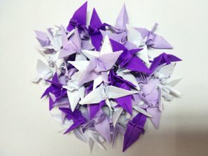 Origami Paper Crane 100 Origami Crane Paper 15 Purple Tone Origami Paper Crane Wedding Event Decoration
