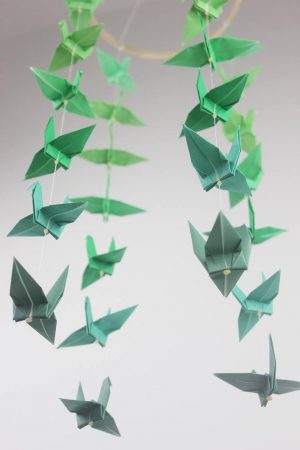 Origami Paper Crane Ba Crib Mobile Origami Paper Crane Shades Color Cot Cranes Mobiles For Children Bedroom Party Decor Nursery