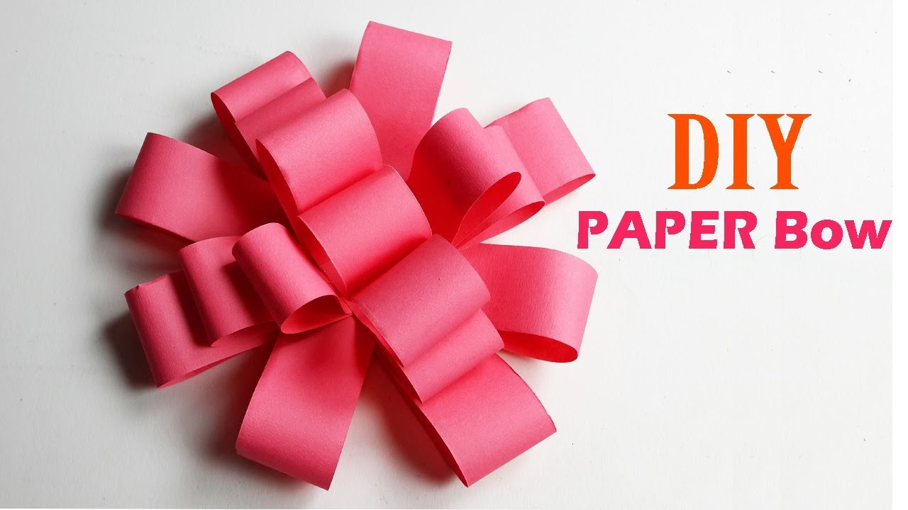 Origami Paper Ribbon How To Make Easy Paper Bow Step Step Diy Paper Crafts Origami Tutorial