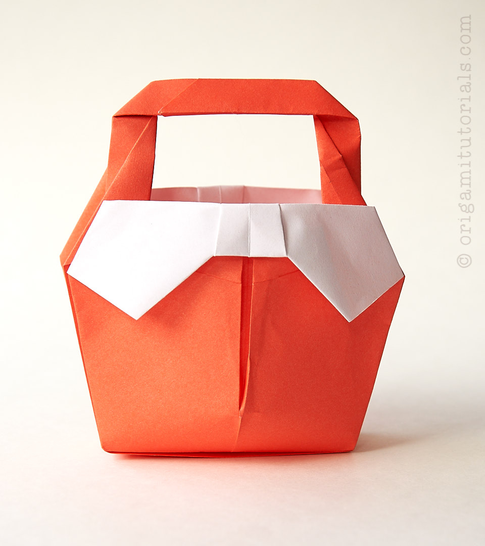 Origami Paper Ribbon Origami Bag With Ribbons Origami Tutorials