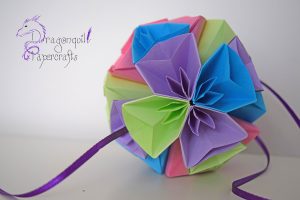 Origami Paper Ribbon Origami Paper Flower Ball Kusudama Ball Cherry Blossom Home Decor Wedding Present