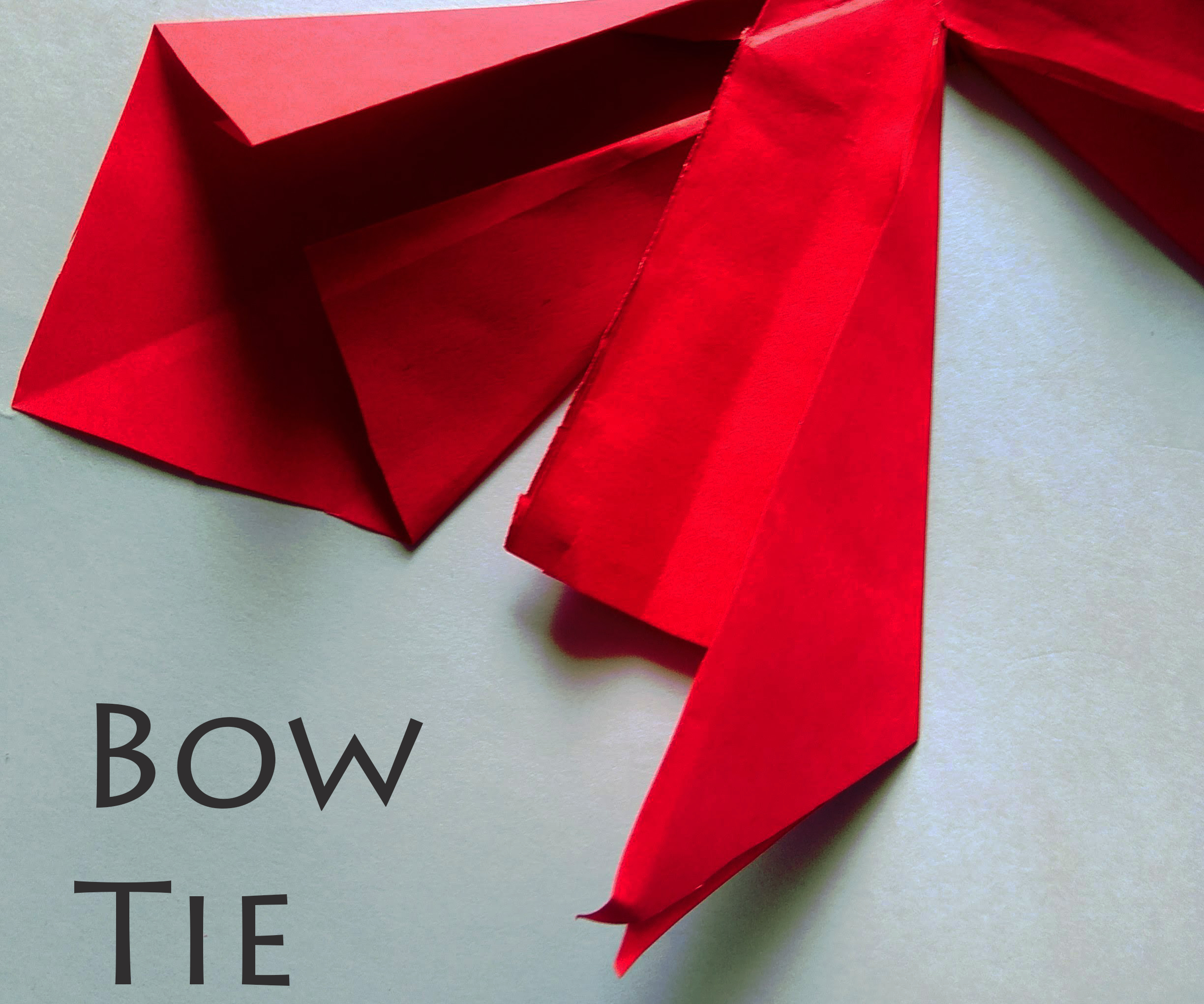 Origami Paper Ribbon Paper Bow Tie 4 Steps