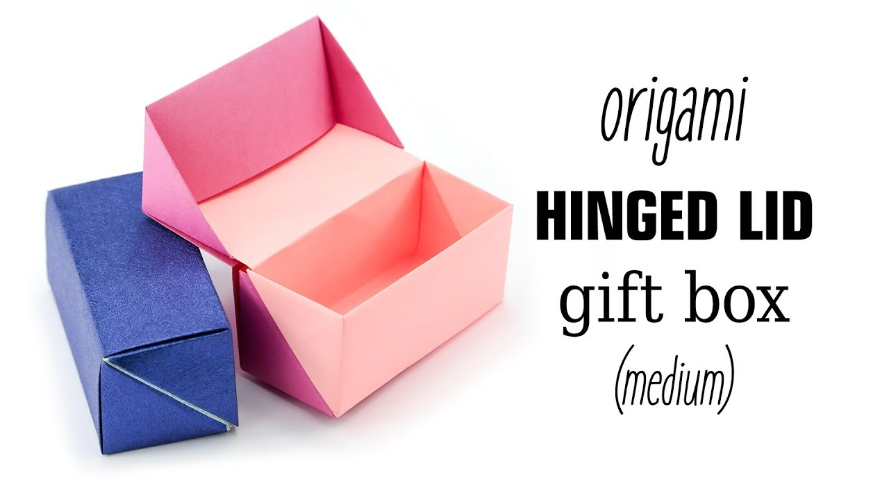 Origami Photo Box Origami Hinged Gift Box Tutorial Paper Kawaii