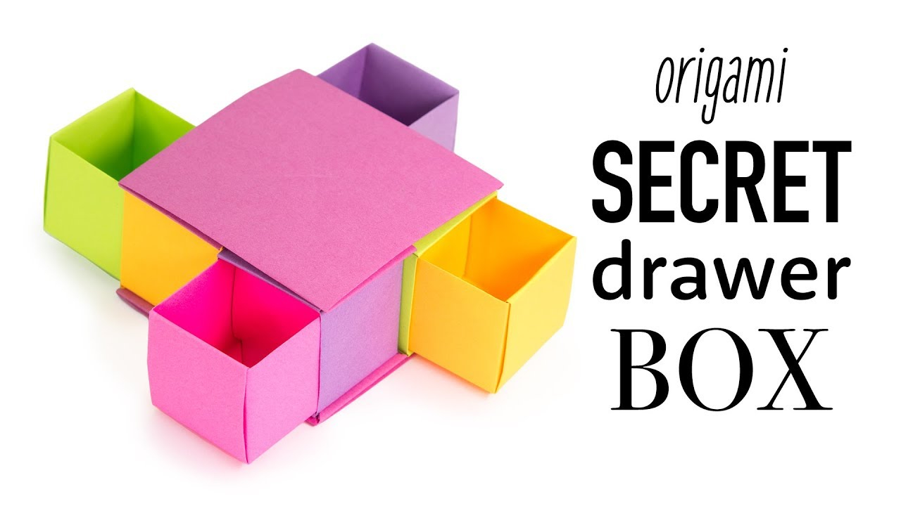 Origami Photo Box Origami Secret Drawer Box Tutorial Diy Paper Kawaii