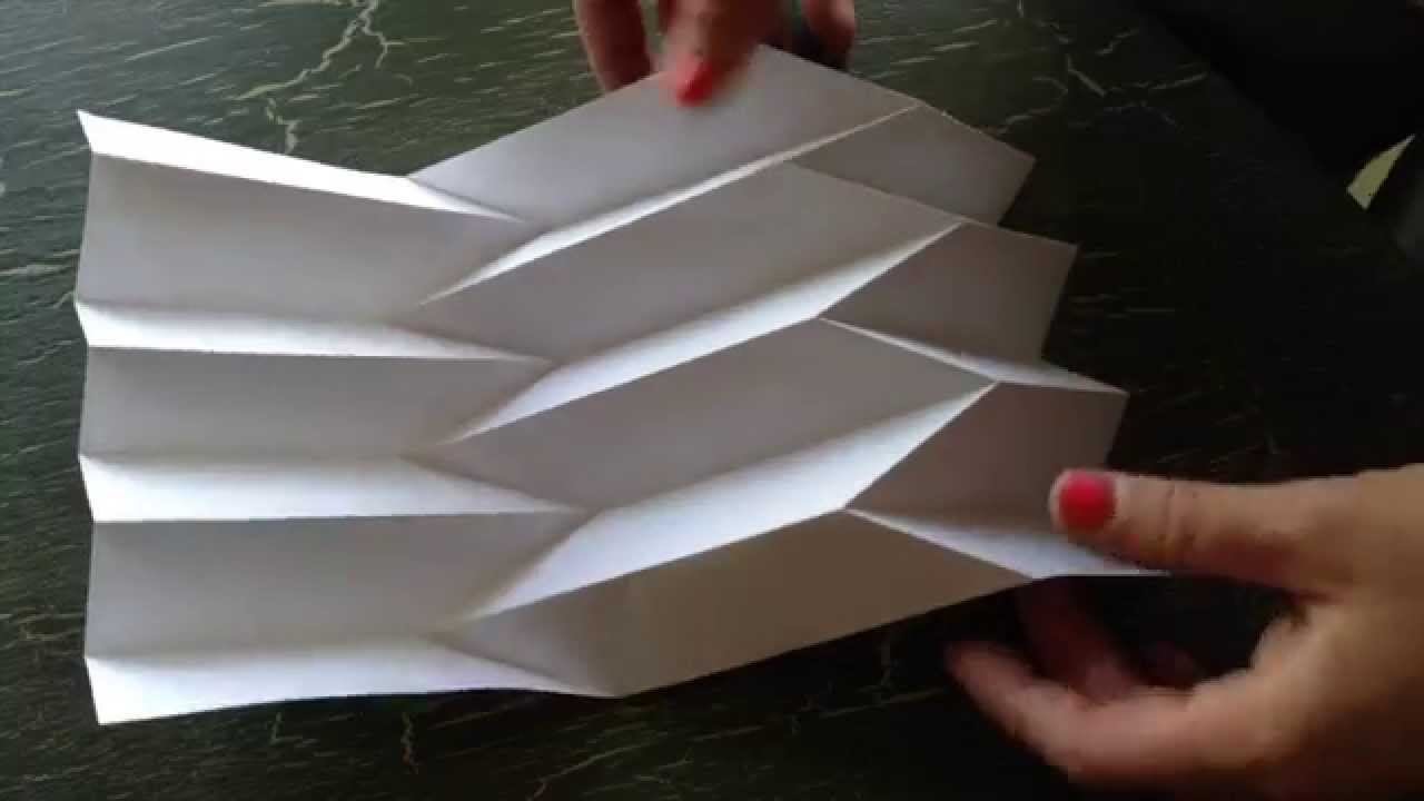 Origami Pleat Fold How To Make Paper Art The Reverse Folded Paper