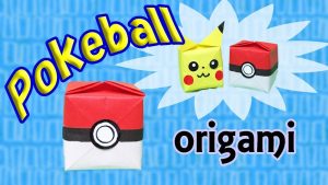 Origami Pokeball Instructions How To Make A Paper Pokeball Origami Pokemon Pokeball Tutorial Easy For Kids