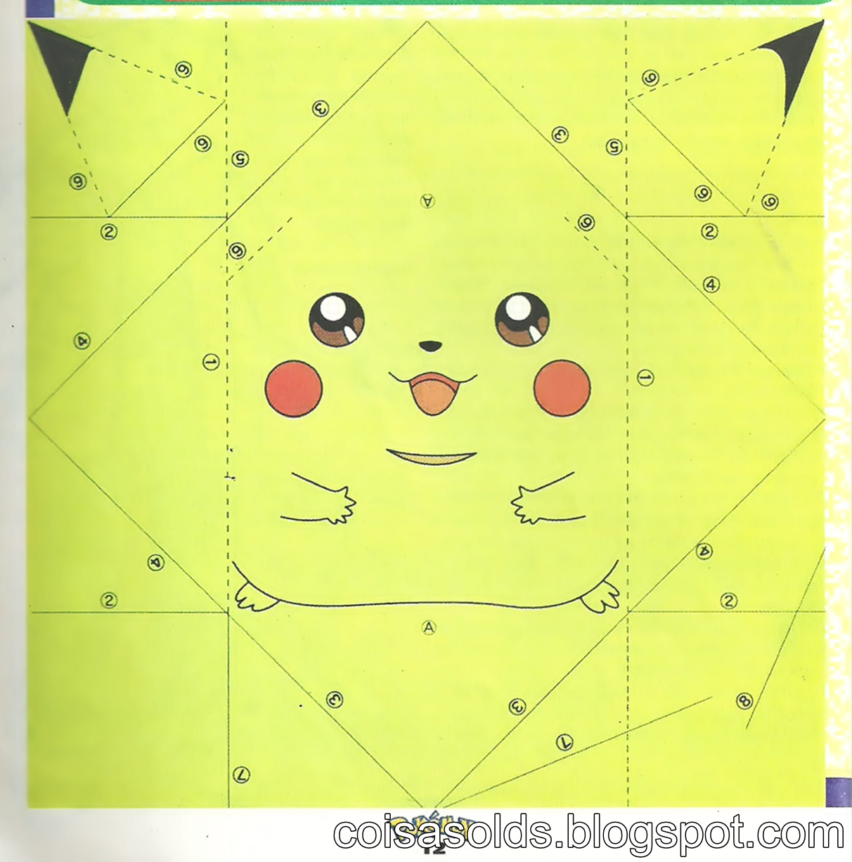 Origami Pokemon Instructions Origami Pikachu Embroidery Origami