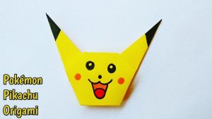 Origami Pokemon Instructions Pokmon Pikachu Origami Paper Pikachu Face Origami Instructions For