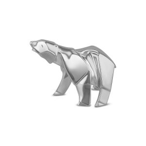 Origami Polar Bear Nomi Stirling Silver Origami Polar Bear Sculpture