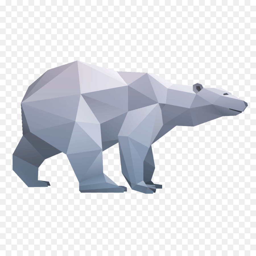 Origami Polar Bear Polar Bear Cartoon Png Download 12001200 Free Transparent Bear