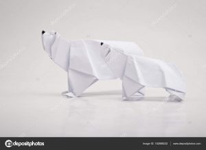 Origami Polar Bear Polar Bear Origami Stock Photo Ocipalla 152889232