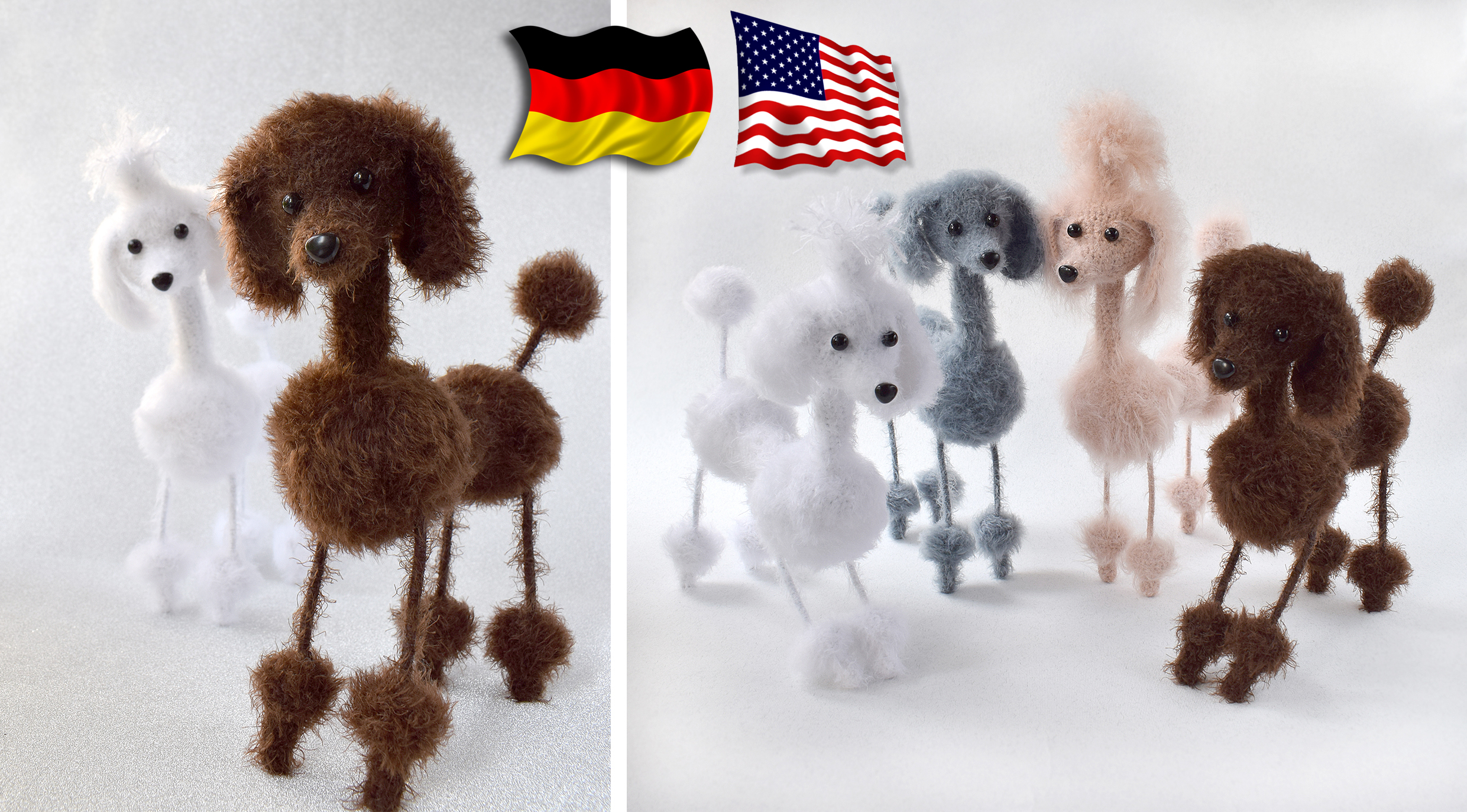 Origami Poodle Instructions Crochet Pattern Toto And Pepe Poodles