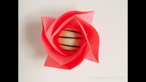 Origami Rose Box Origami Rose And Box Easy Video Tutorial