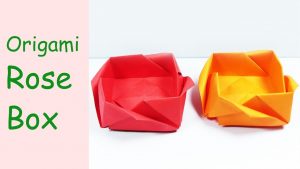 Origami Rose Box Origami Rose Box Paper Craft Diy