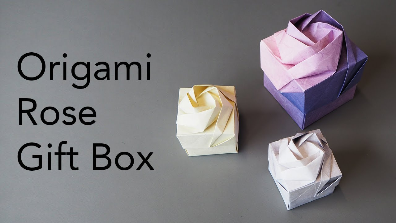 Origami Rose Box Tutorial For Origami Rose Gift Box Designed Shin Han Gyo
