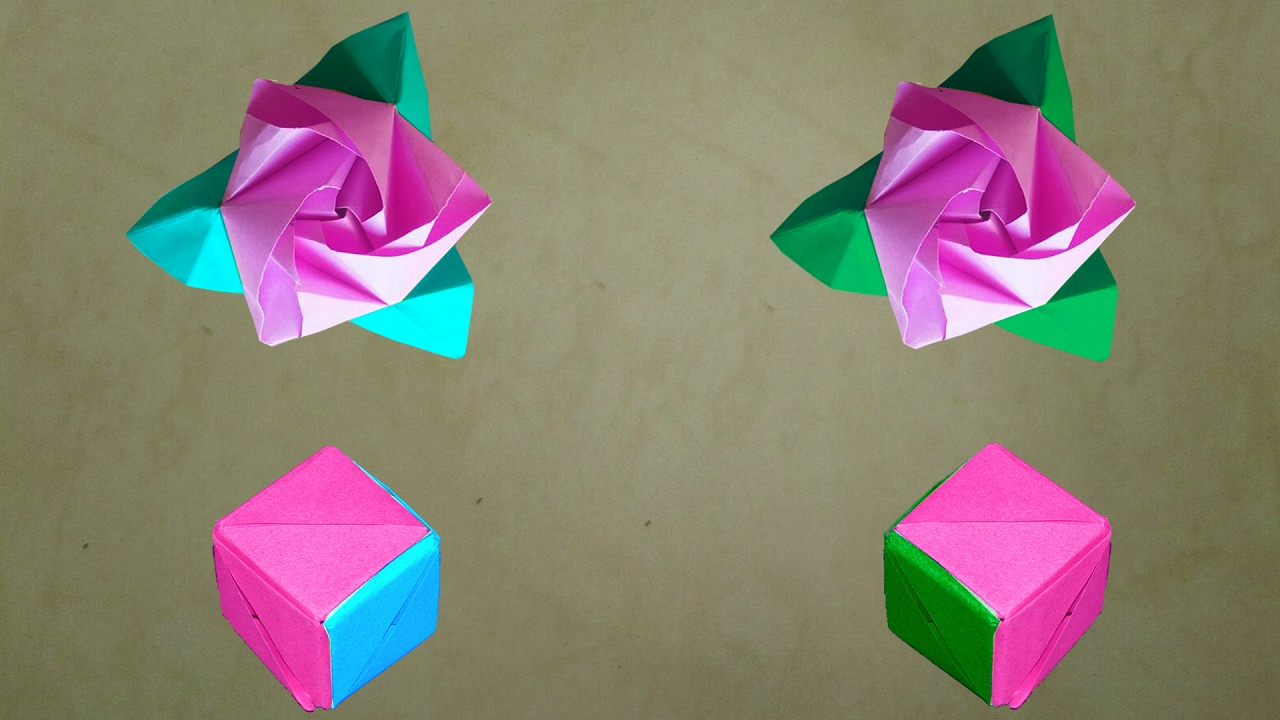 Origami Rose Cube How To Make An Origami Magic Rose Cube Diy Origami Rose Cube Transforming You Can Do This