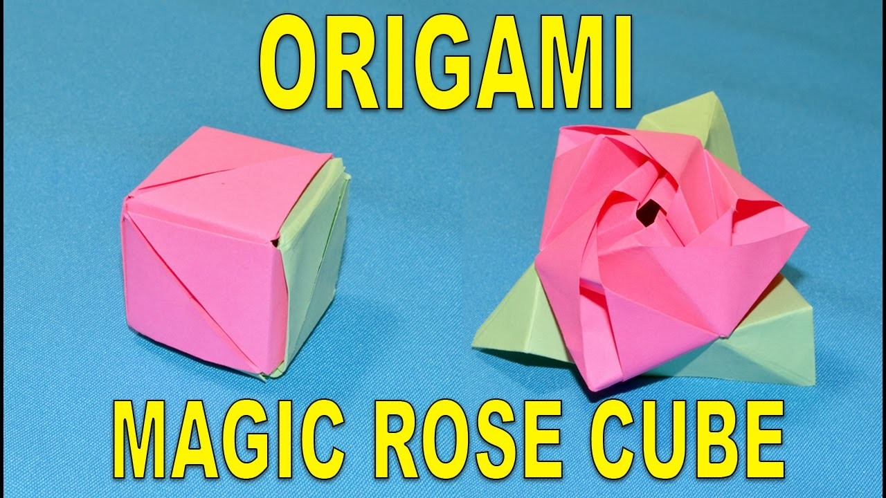 Origami Rose Cube How To Make An Origami Magic Rose Cube Paper Flower Rose Organza