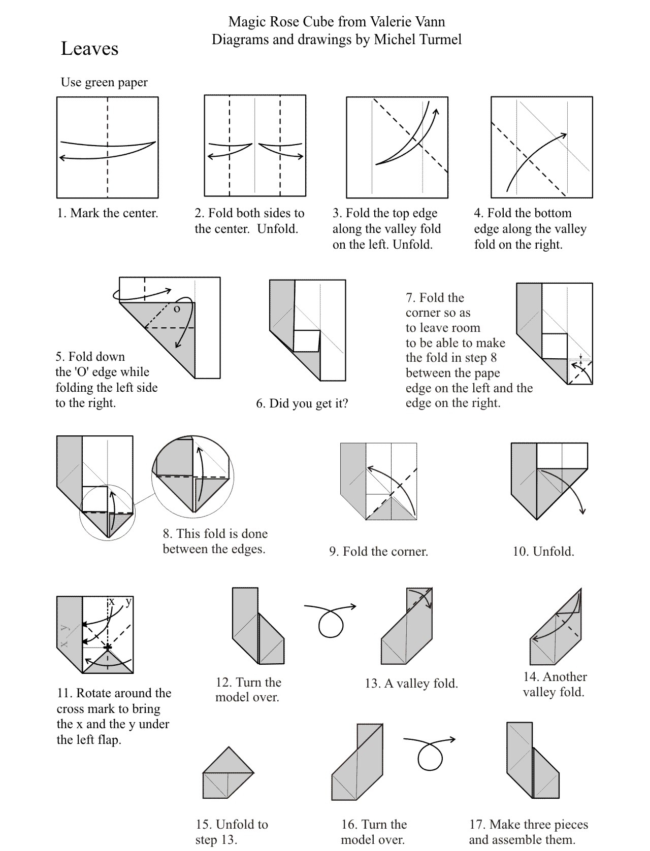 Origami Rose Cube Origami Magic Rose Cube Instructions