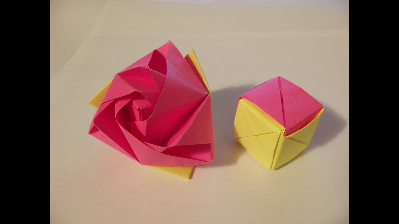 Origami Rose Cube Origami Magic Rose Cube