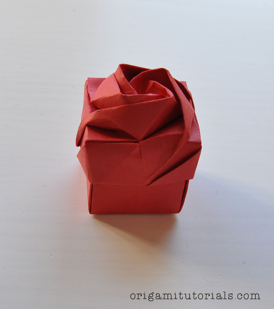 Origami Rose Cube Origami Rose Box Origami Tutorials