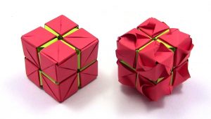 Origami Rose Cube Origami Rose Cube Kusudama Yakomoga In English Yakomoga Easy Origami Tutorial