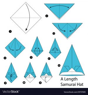 Origami Sailor Hat Make Origami A Length Samurai Hat
