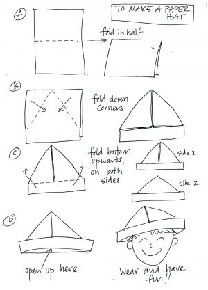 Origami Sailor Hat Paper Hat Fold Catherinespaeth