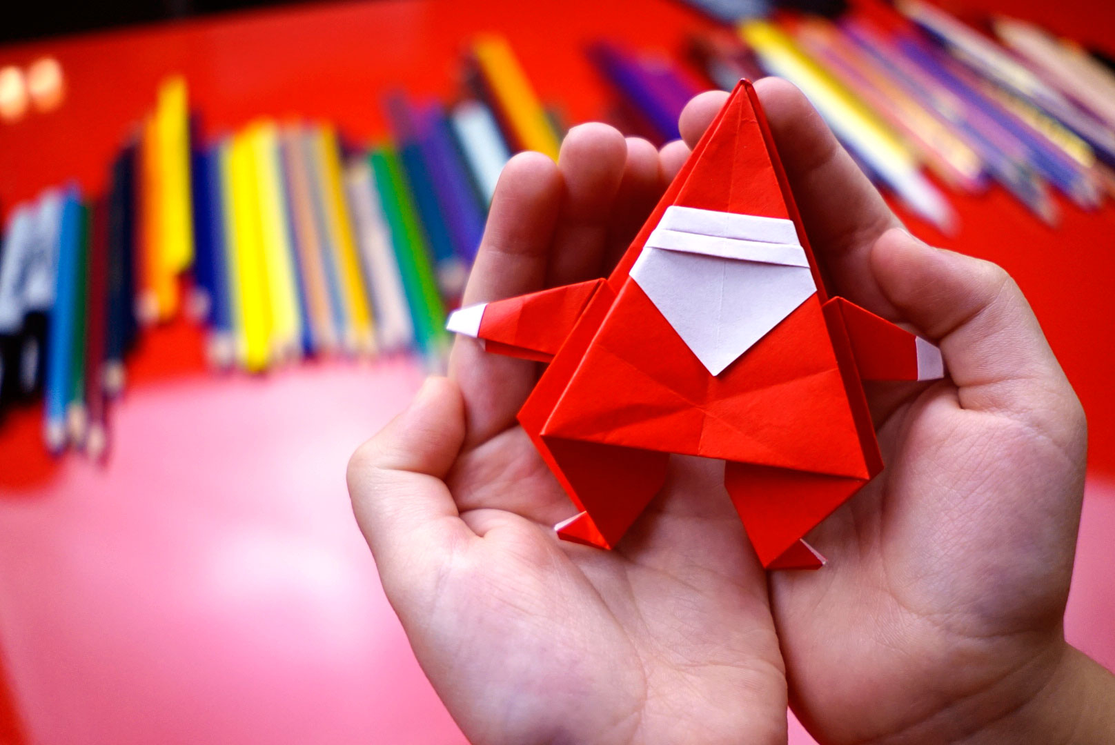 Origami Santa Claus How To Fold An Origami Santa Claus Art For Kids Hub