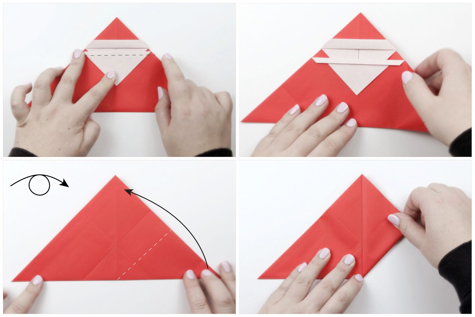 Origami Santa Claus How To Make A Cute Origami Santa