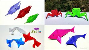 Origami Sea Creatures 4 Easy Paper Sea Animals Origami Sea Animals Diy