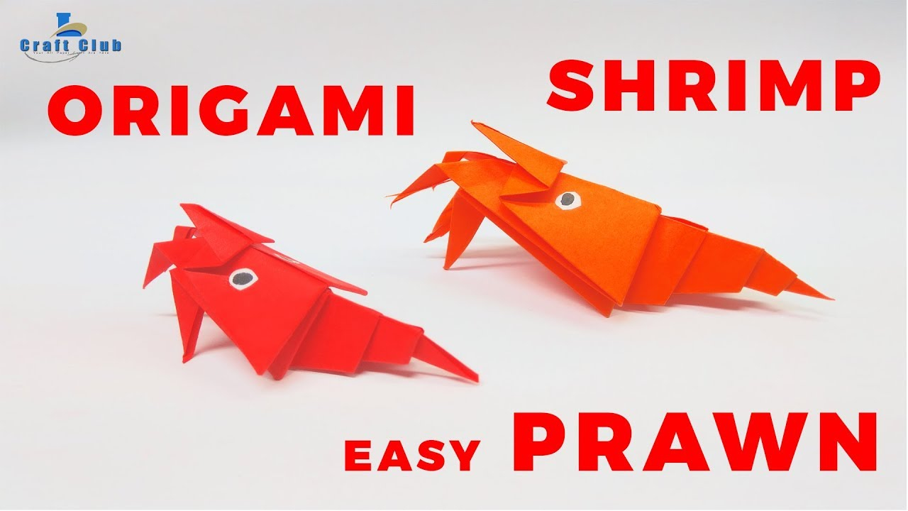 Origami Sea Creatures How To Make Easy Cute Paper Prawn Origami Shrimp Easy Sea Life Sea Animals Linas Craft Club