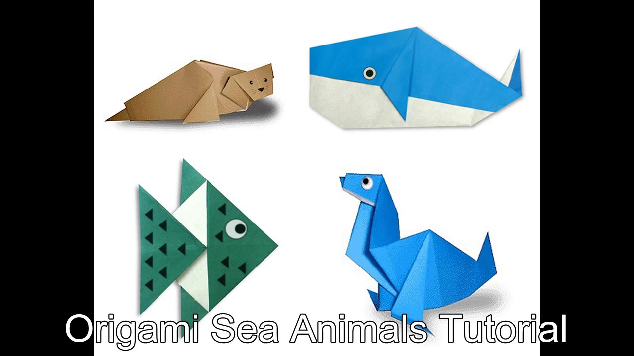 Origami Sea Creatures Origami Ocean Sea Animals Tutorial