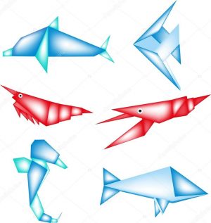 Origami Sea Creatures Origami Sea Animals Stock Vector Sss07 99877280