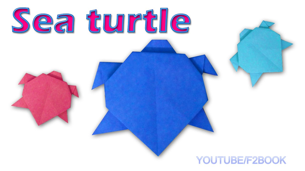 Origami Sea Creatures Origami Sea Turtle Paper Animals Turtle Easy Make Simple Origami For Kids